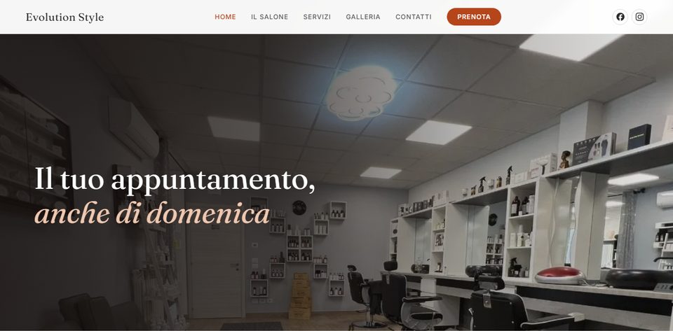 Sito web di Evolution Style Salon, parrucchiere uomo e donna a Ghedi