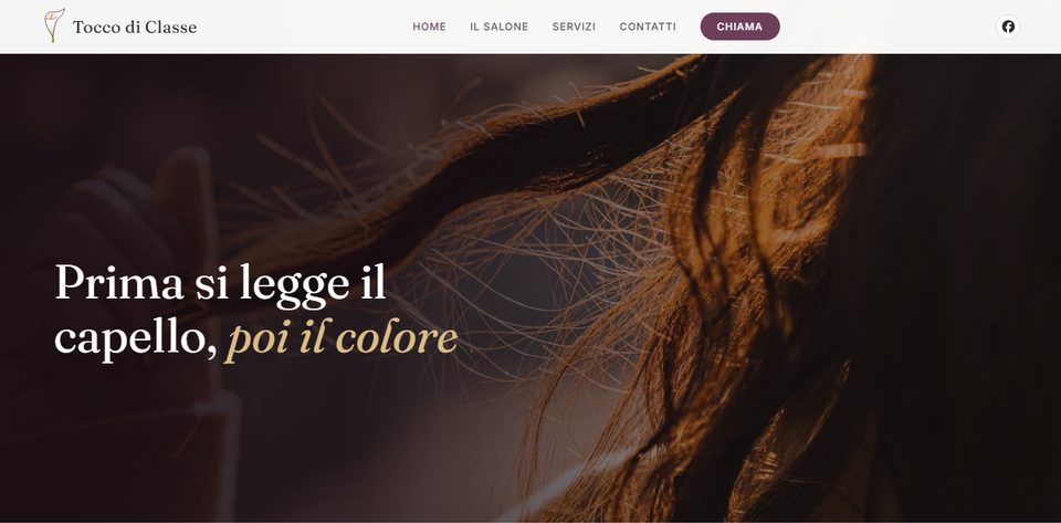 Sito web di Tocco di Classe, parrucchiera e cura del capello a Fiesse